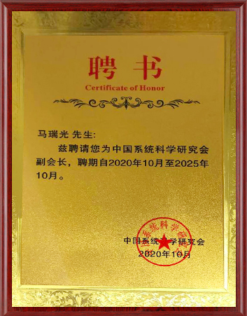 聘書(shū)--系統(tǒng)科學(xué)研究會(huì)副會(huì)長(zhǎng)