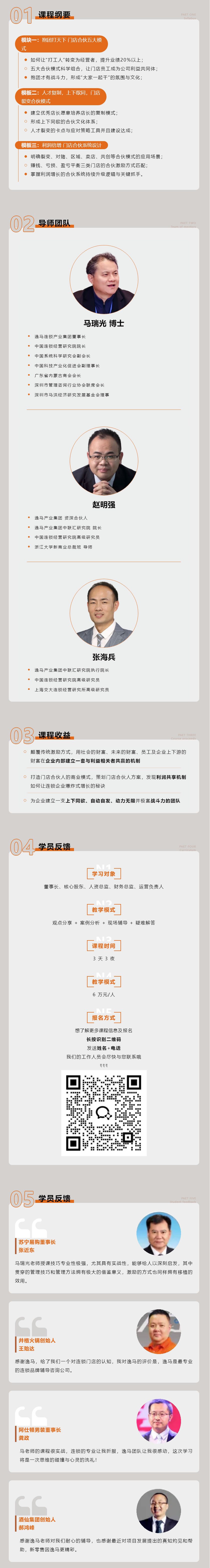 盈利增長 | 逸馬連鎖專家馬瑞光、趙明強(qiáng)、張海兵《門店合伙增長系統(tǒng)》課程介紹