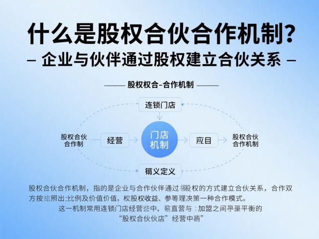 股權(quán)合伙合作機(jī)制