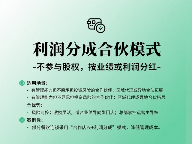 利潤(rùn)分成合伙模式