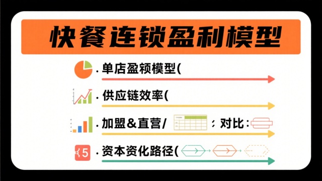 快餐連鎖盈利模型深度解析：單店盈利到千店擴張的完整路徑